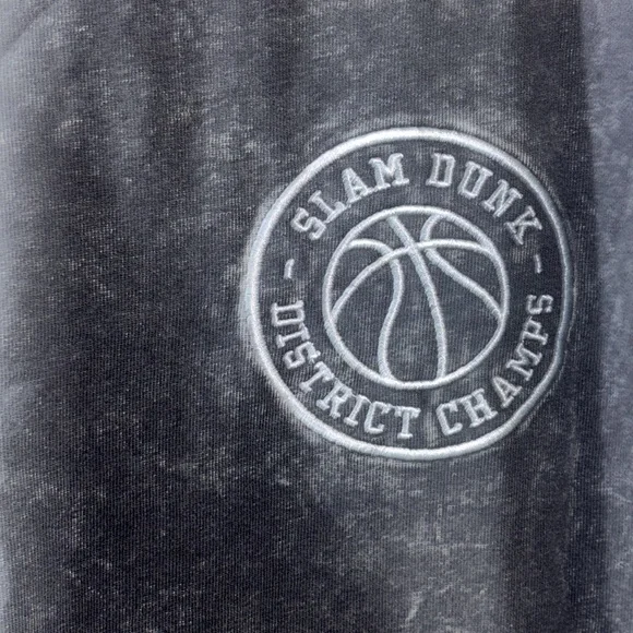 NWOT Cotton On Washed Black Tee with Basketball Embroidered Graphic, Size 11/12 - Picture 2 of 7